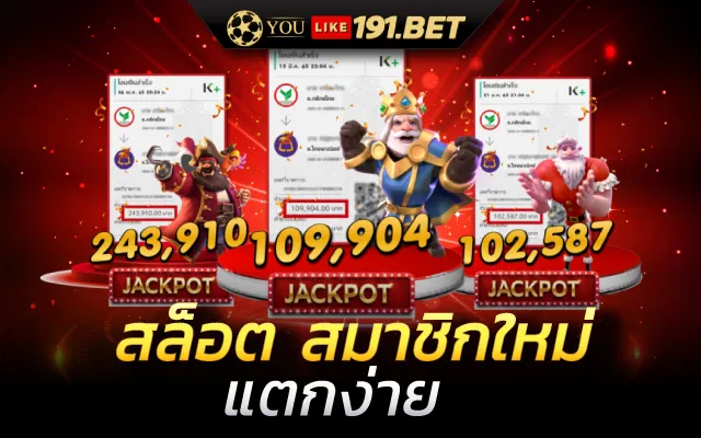 สล็อตยูสใหม่แตกดี 